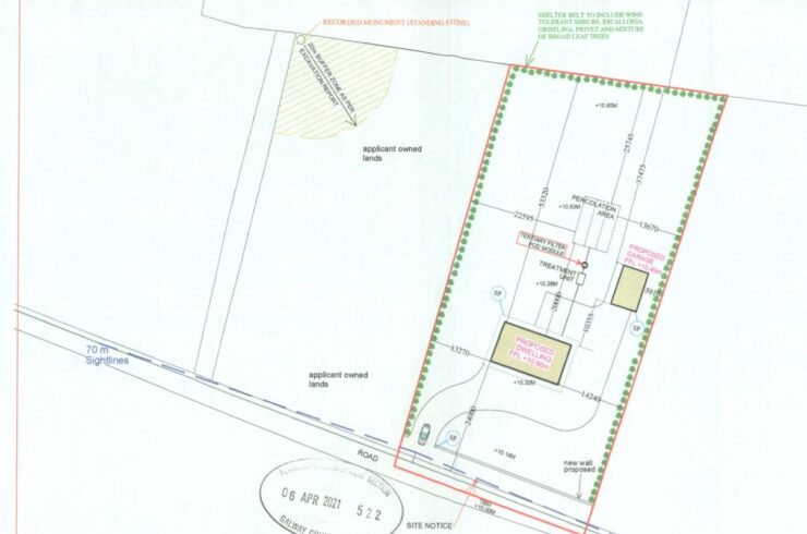 Ardeevin,Glenamaddy,Co Galway -Outline Planning Approval Ref No 21486- Site area Circa  0.96acre